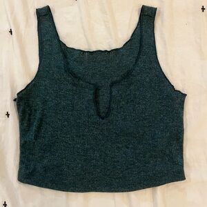 Dark Green Sleeveless Women's Top